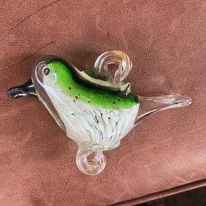Hand crafted Hummingbird Murano Style Art Glass Figurine